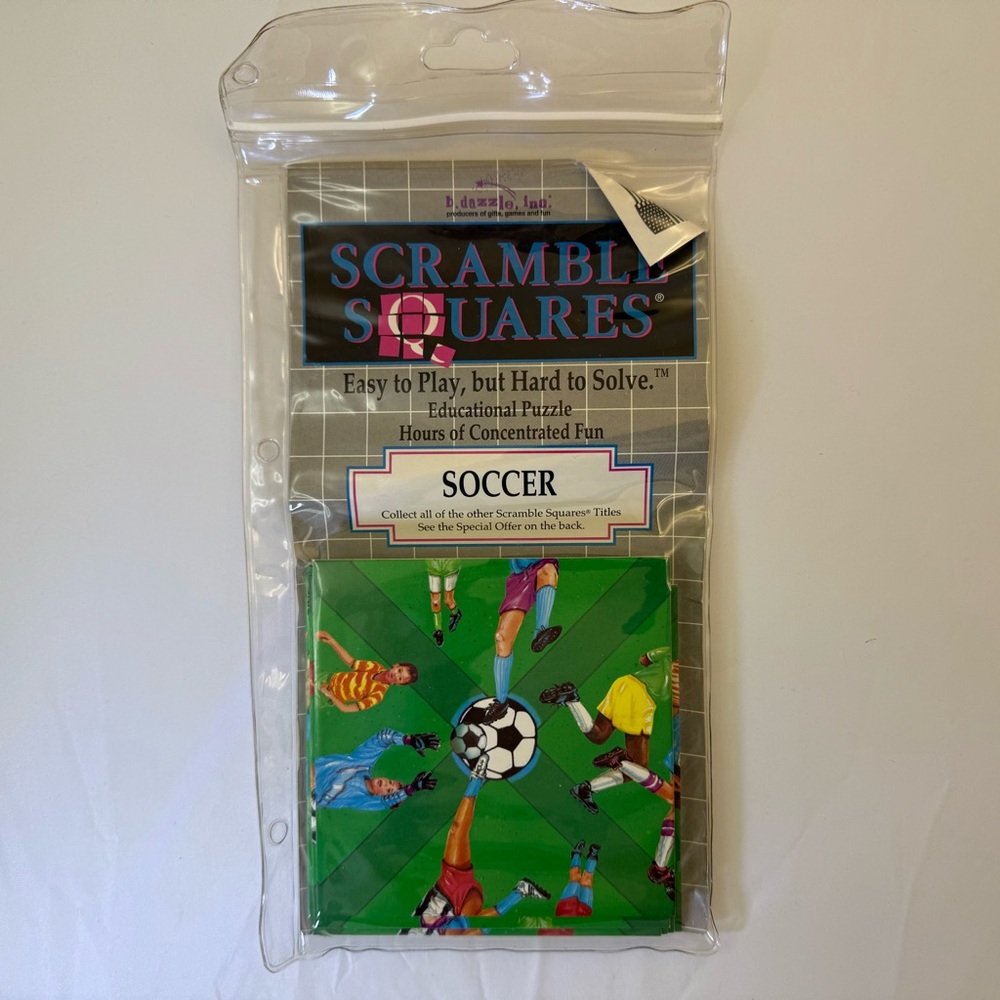 Vintage 1994 B.dazzle Scramble Squares Soccer Puzzle. New in Original Packaging